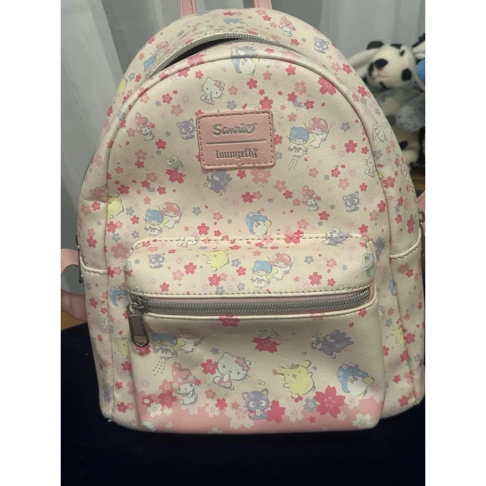 Sanrio Loungefly Cherry Blossom Mini Backpack Hello Kitty My Melody Cinnamoroll